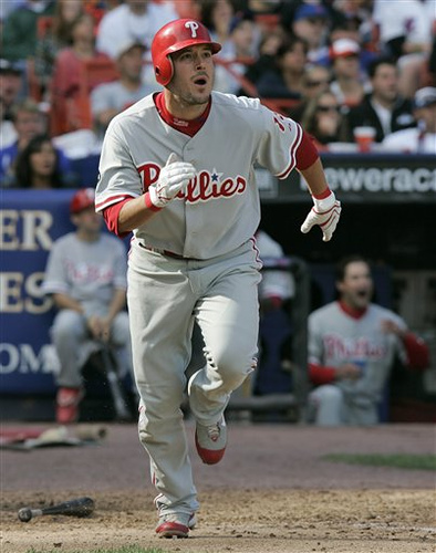 Lady Struck Twice By Foul Balls Hit By Phillies' Richie Ashburn In The Same  At Bat