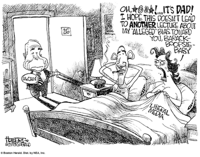 Political satire cartoon